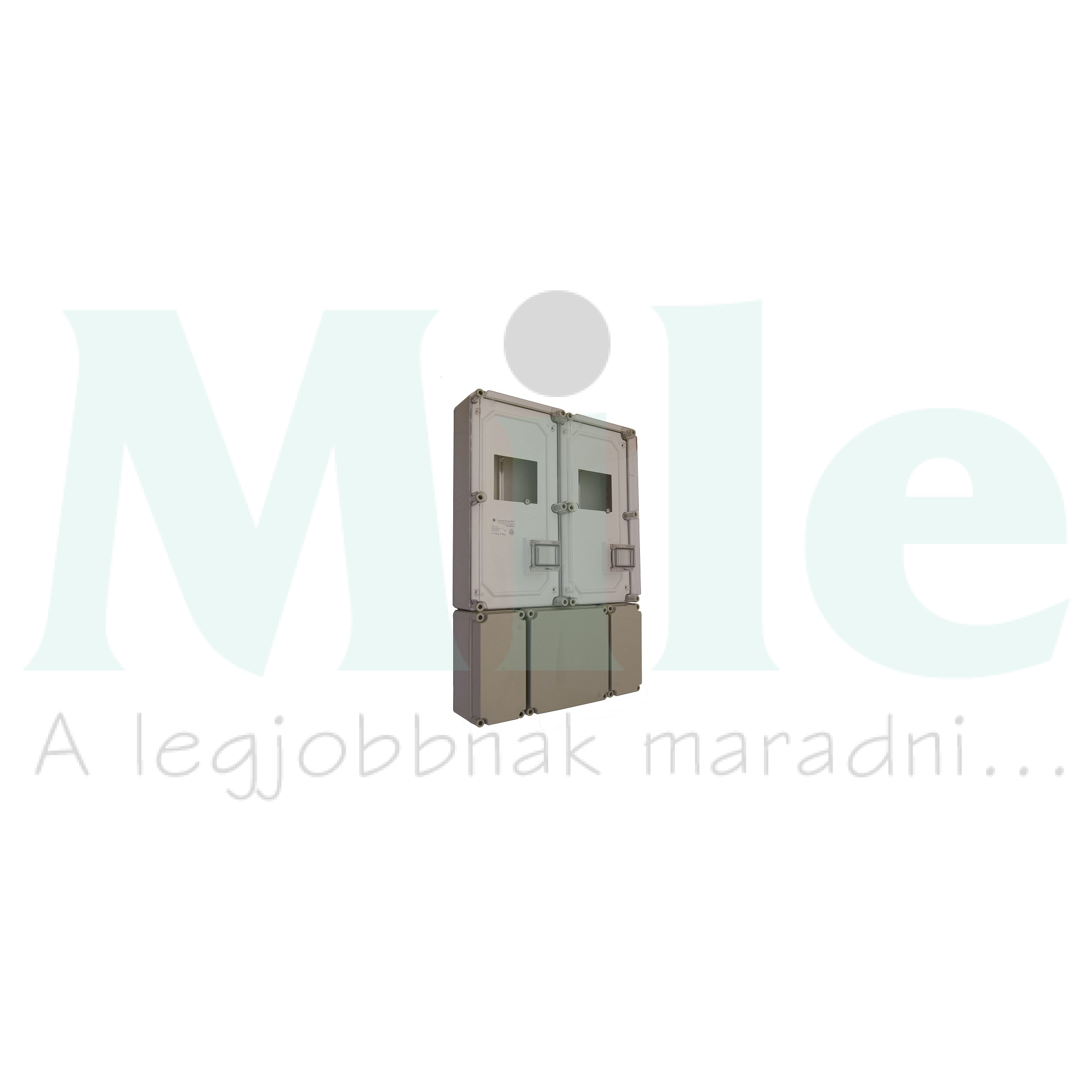 1/3F mérőszekrény 2mérős kombinált vezérelt +kábelfogadó 1 2M PVT 6090 Á-V KF SK Csatári Plast